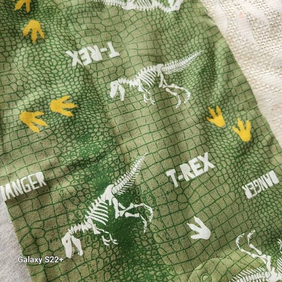 NWT 2 Carters dinosaur baby boy one piece outfits, denim hat, and fluffy booties - Picture 4 of 9